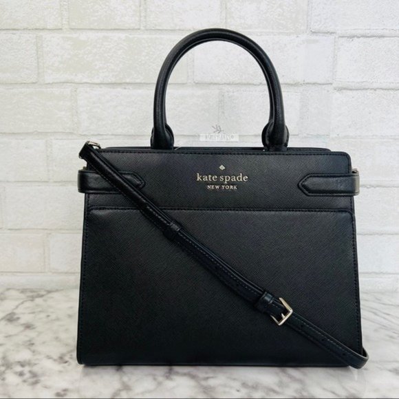 Kate Spade Black Medium Satchel Crossbody & Large Slim Bifold Wallet Set - Picture 2 of 14